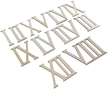 Amazon.co.jp: 木製ローマ数字 DIY木製数字 12個 ホームウォール